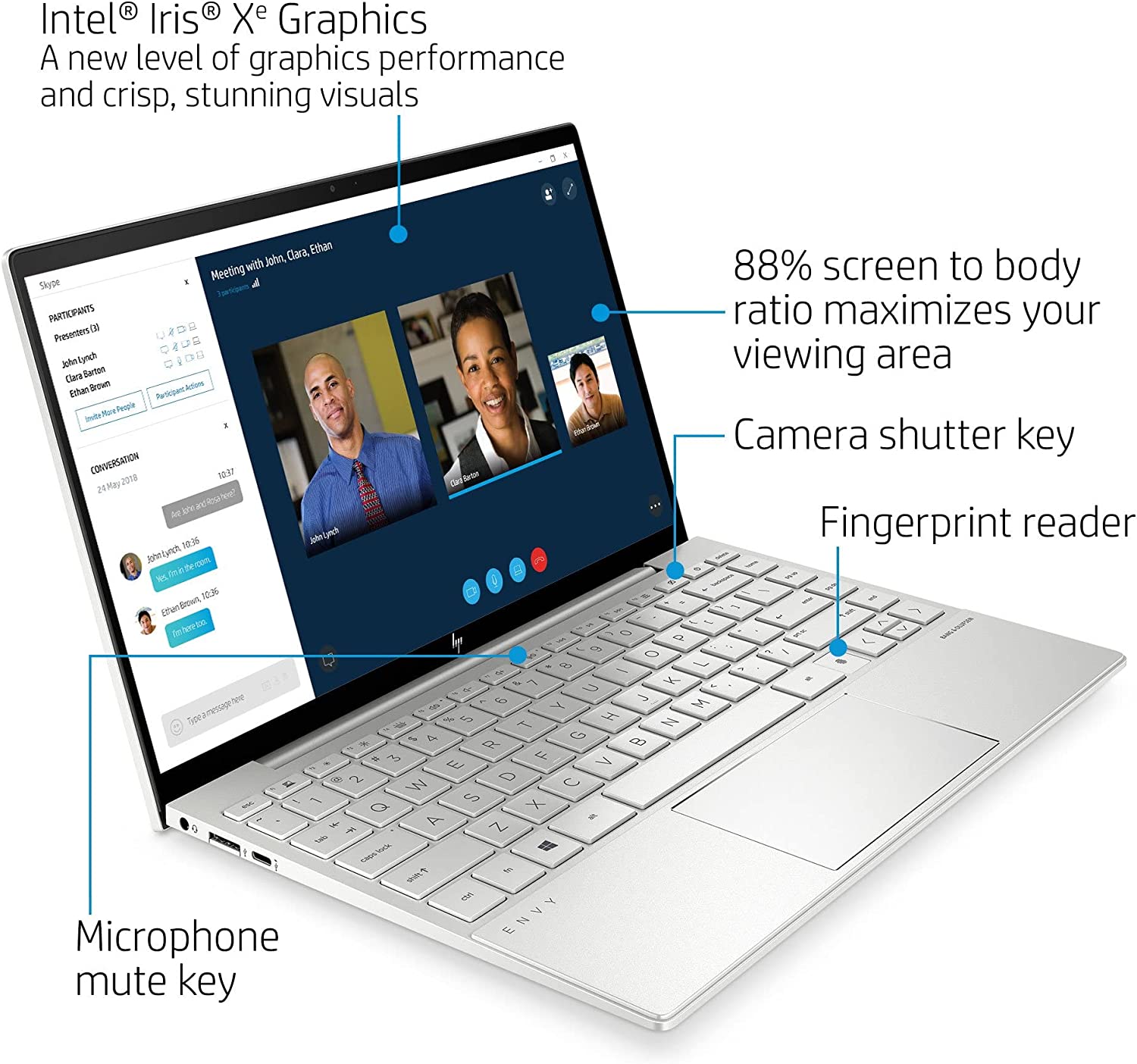 Hp Envy 13 Intel Core i5 11th Gen 16GB RAM 512GB SSD 13.3 Inches - Image 3