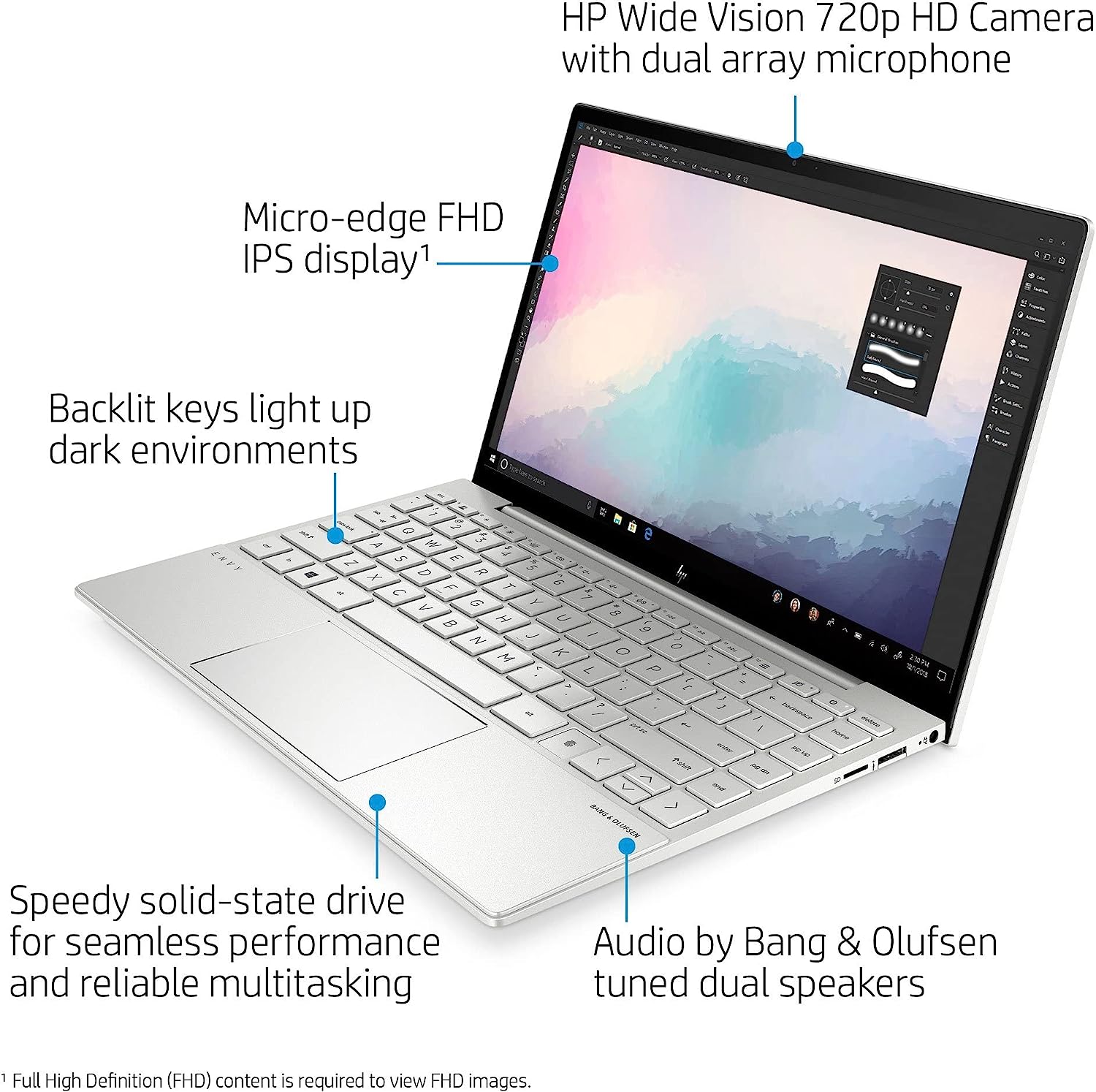 Hp Envy 13 Intel Core i5 11th Gen 16GB RAM 512GB SSD 13.3 Inches - Image 2