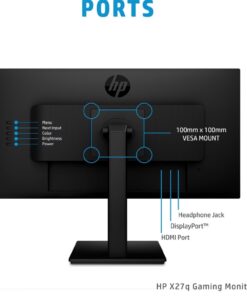HP X27q 27 Inches QHD IPS HDR Gaming Monitor 1ms response 165Hz - Image 4
