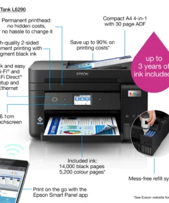 EPSON L6290 PRINTER- Print, Scan, Copy and Fax- Ethernet & Wi-Fi Direct, Auto-Duplex printing, ADF - Image 3