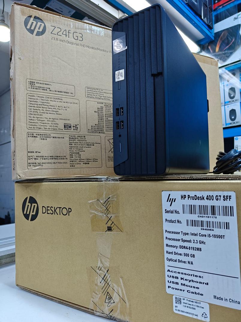HP ProDesk 400 G7 SFF, Core i5 10th Gen, 8GB RAM, 512GB SSD + HP Z24F G3 24 Monitor - Image 2