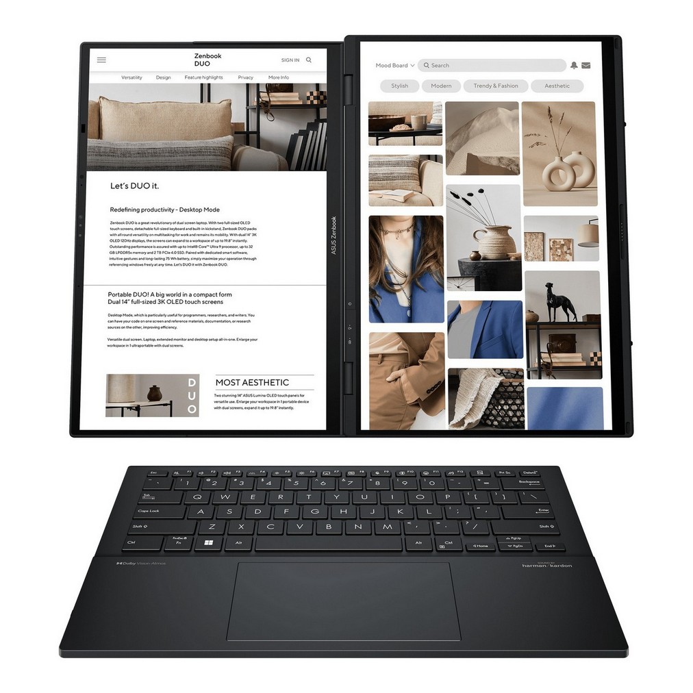 ASUS Zenbook Duo OLED (UX8406MA), Intel® Core™ Ultra 7 155H,16GB RAM, 1TB M.2 SSD, Intel® Arc™ Graphics,Dual 14.0" 3K (90NB12U1-M00MS0) - Image 3