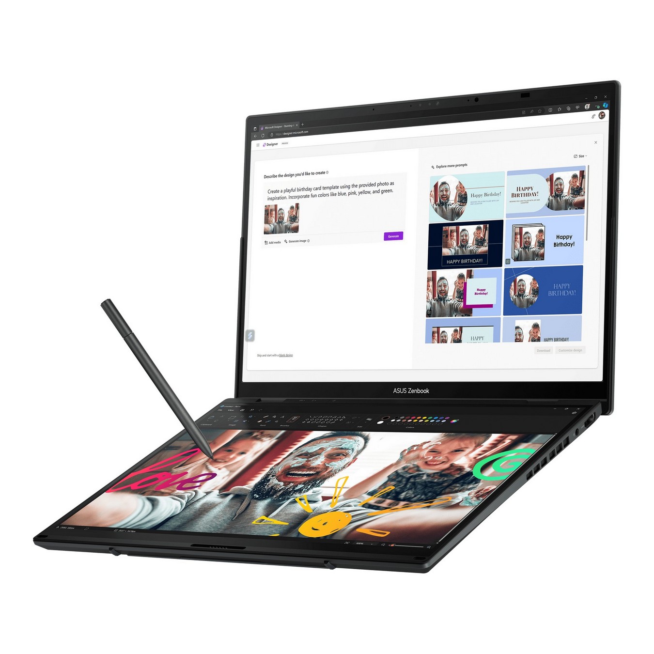 ASUS Zenbook Duo OLED (UX8406MA), Intel® Core™ Ultra 7 155H,16GB RAM, 1TB M.2 SSD, Intel® Arc™ Graphics,Dual 14.0" 3K (90NB12U1-M00MS0) - Image 4