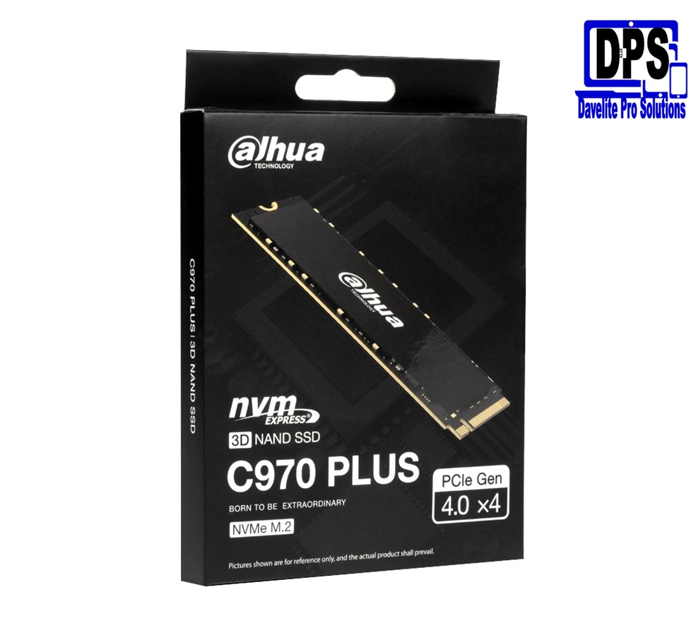Dahua 512GB NVMe M.2 PCIe, Gen 3x4 2280 SSD, Read Speed 7000MB/s, write speed 6290 MB/s, (DHI-SSD-C970VN512G)