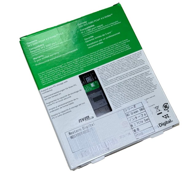 WD Green 1TB, SN3000 NVMe SSD, Gen4 PCIe M.2, 2280 Up to 5000MB/s. (WDS100T4G0E) - Image 2